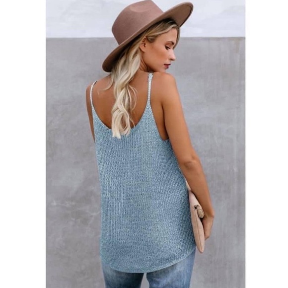 C̺͆L̺͆E̺͆A̺͆R̺͆A̺͆N̺͆C̺͆E̺͆ Blue Knit Tank - Picture 2 of 2